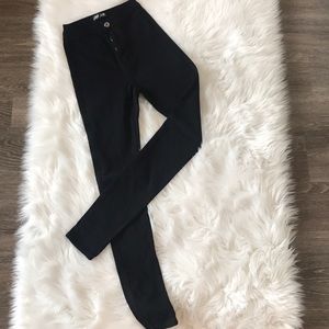 High-waisted Black Jeggings - Sz Medium